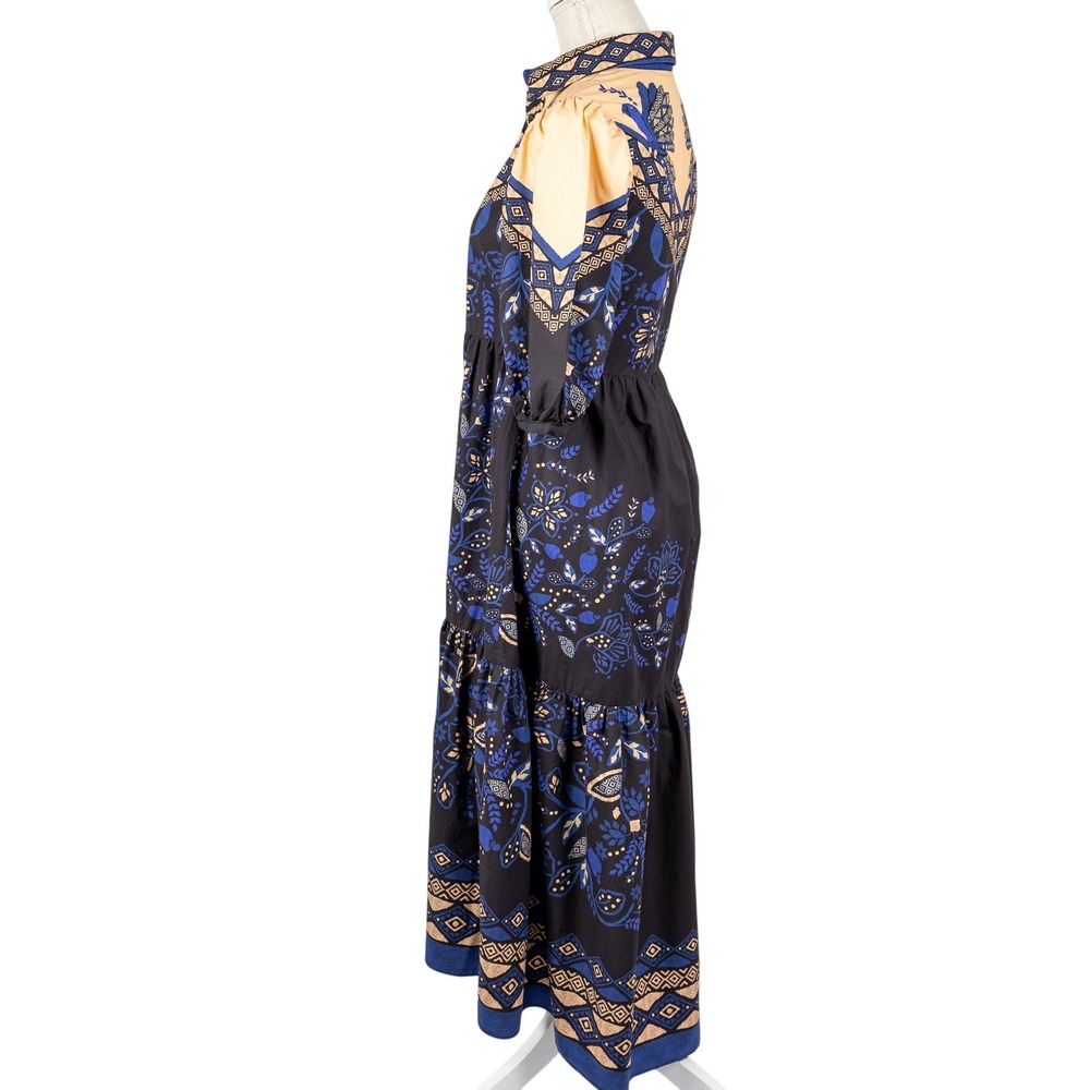 FARM Rio Black, Blue & Cream Printed Maxi Dress - Picture 5 of 12